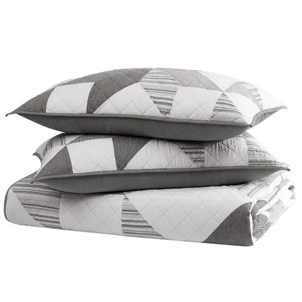 Origami Pieced Modern Patchwork 3-piece Quilt Set