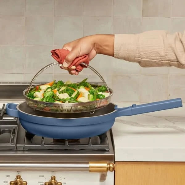 Our Place 4-piece Ceramic Nonstick 12.5” Family Sized Always Pan with Steamer