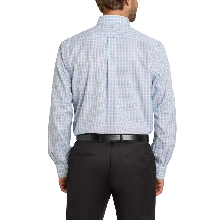 Kirkland Signature Men’s Traditional Fit Dress Shirt, Teal Blue
