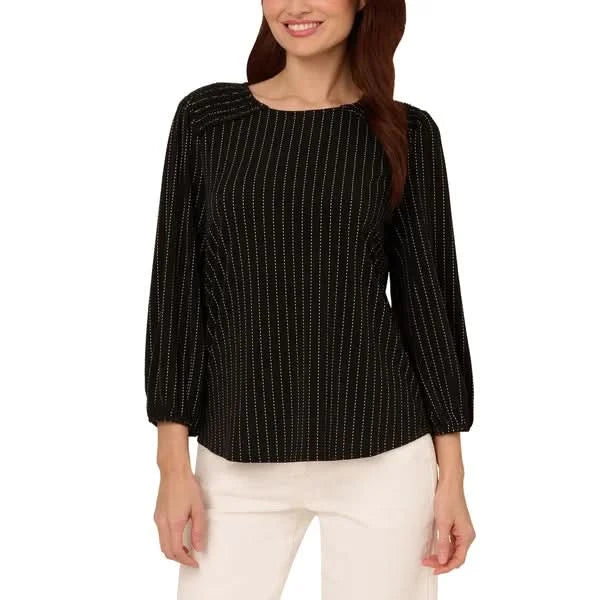 Adrianna Papell Women's 3/4 Sleeve Blouse