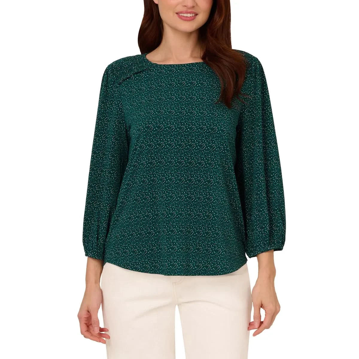Adrianna Papell Women's 3/4 Sleeve Blouse