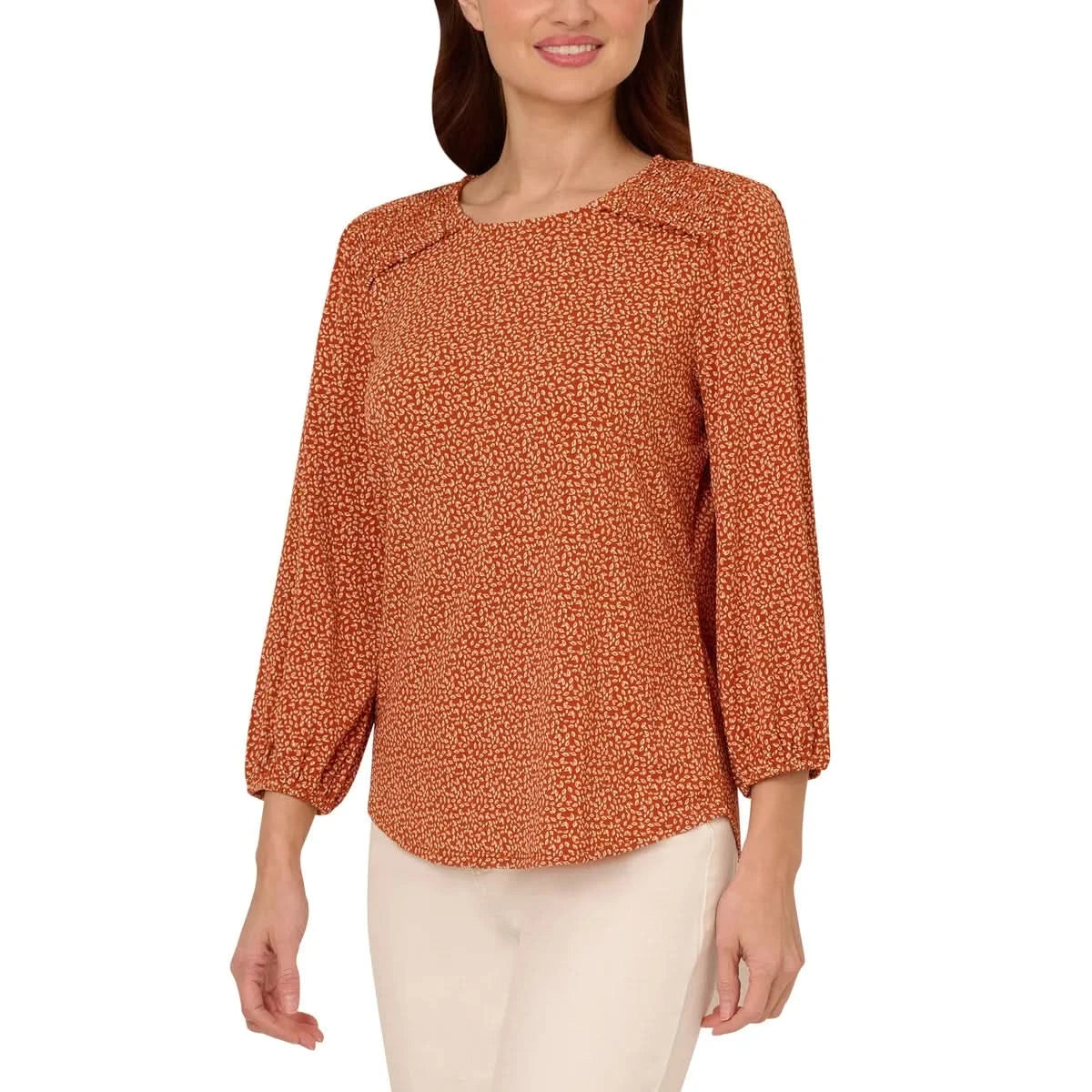 Adrianna Papell Women's 3/4 Sleeve Blouse