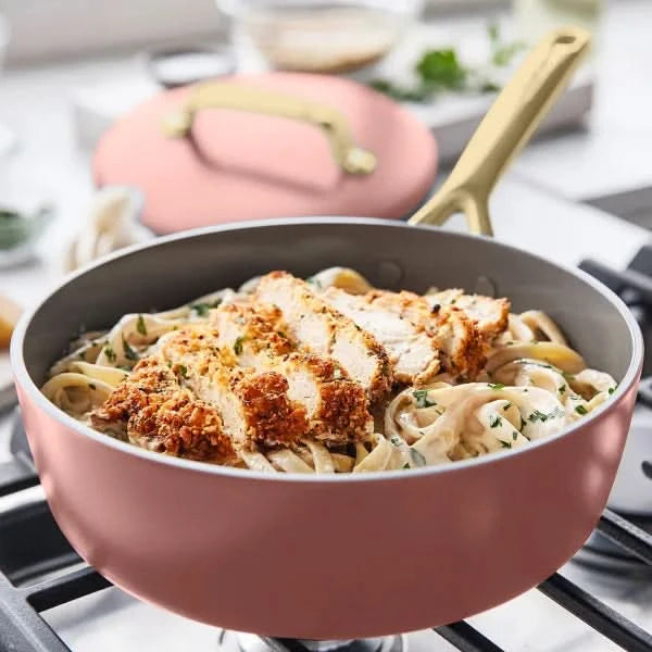 GreenPan GP5 Ceramic Nonstick 11-piece Set with Champagne Handles