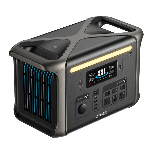 Anker SOLIX F1500 + C300X DC Portable Power Station w/ 200W Solar Panel