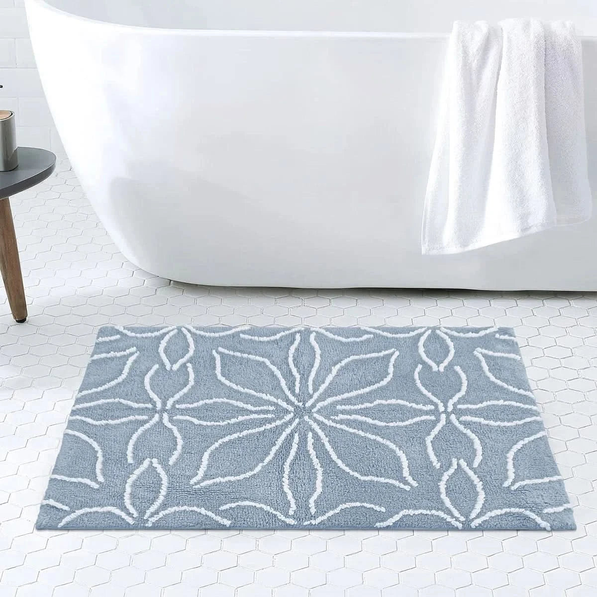 Floral Cotton Bath Rug