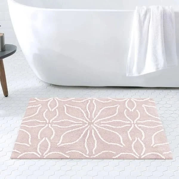 Floral Cotton Bath Rug