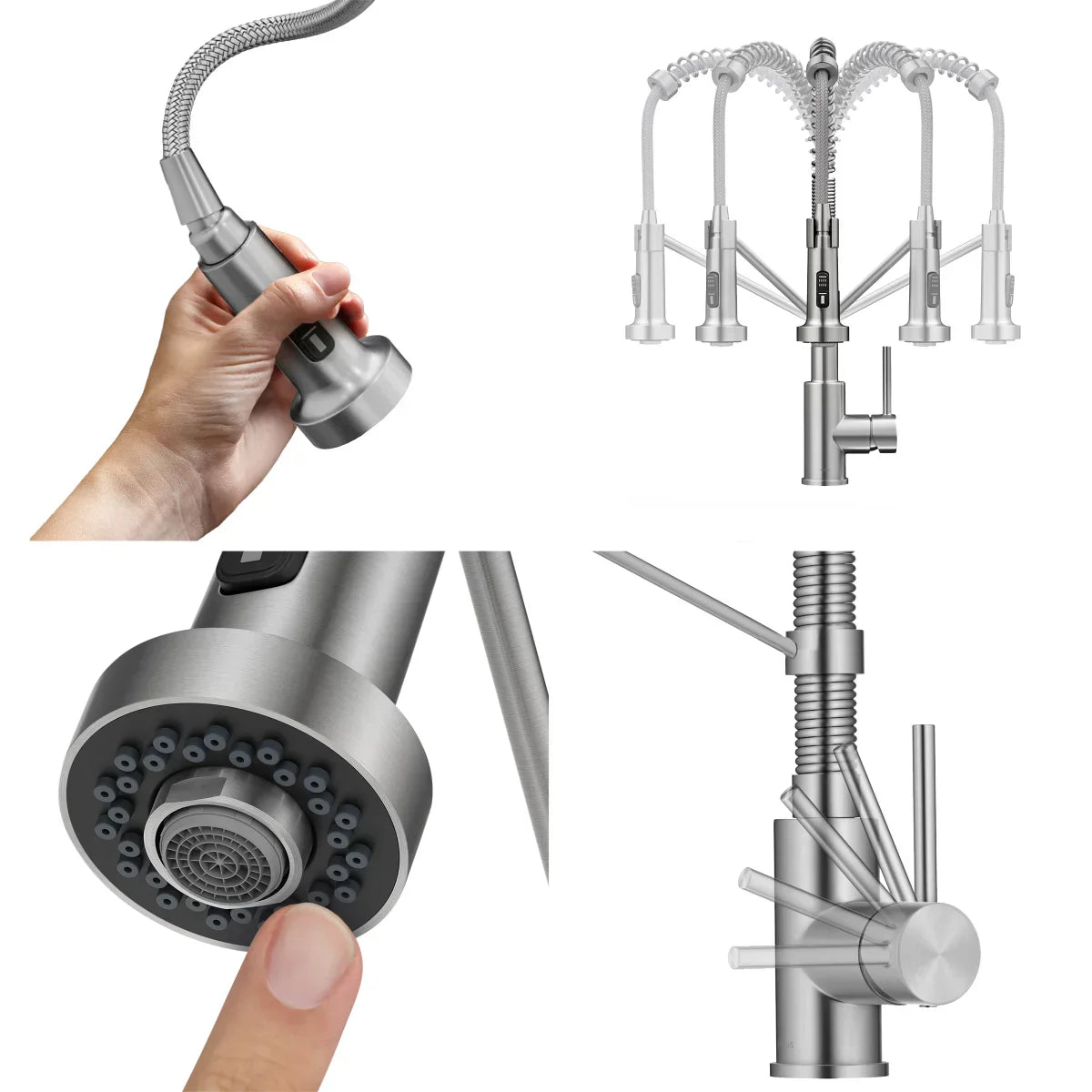 KRAUS Undermount Workstation Kitchen Sink with Pull Down Faucet