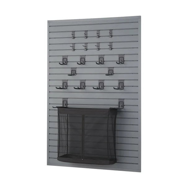 TRINITY 24 Sq Ft Modular Slatwall 19-piece Accessory Set