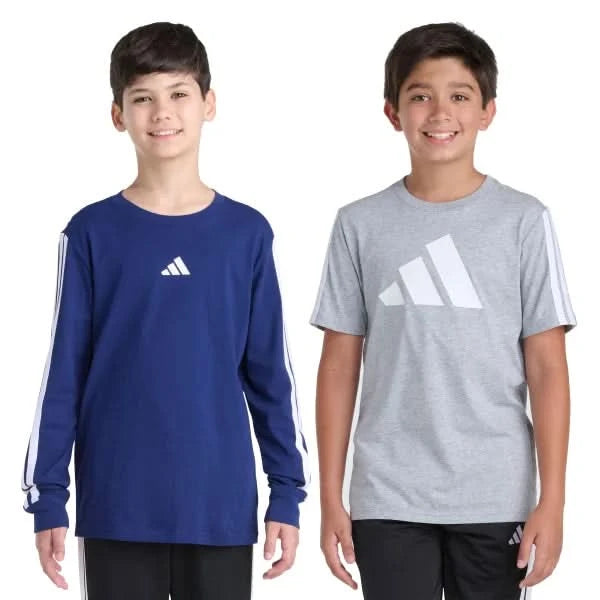 adidas Youth 2-pack Long Sleeve & Short Sleeve Tee