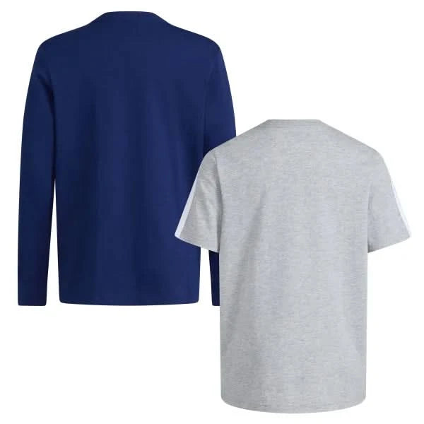 adidas Youth 2-pack Long Sleeve & Short Sleeve Tee