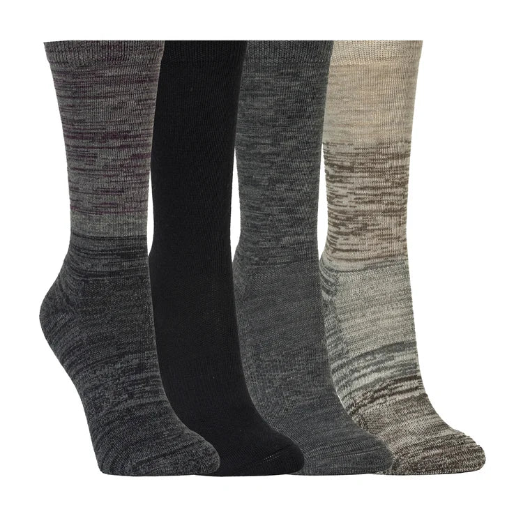 Kirkland Signature Women's Extra-Fine Merino Wool Blend Crew Sock, 4-pair