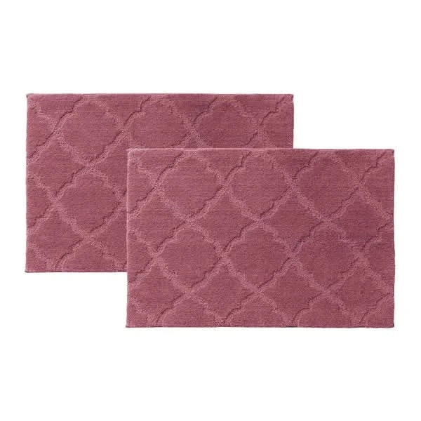 Charisma Drylon Trellis Bath Rugs, 2 Pack
