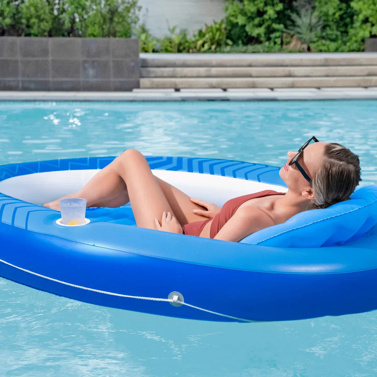 H2OGO! Comfort Plush Cove Lounger Pool Floats, 2-pack