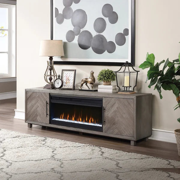 Parker 80” TV Console with Electric Fireplace