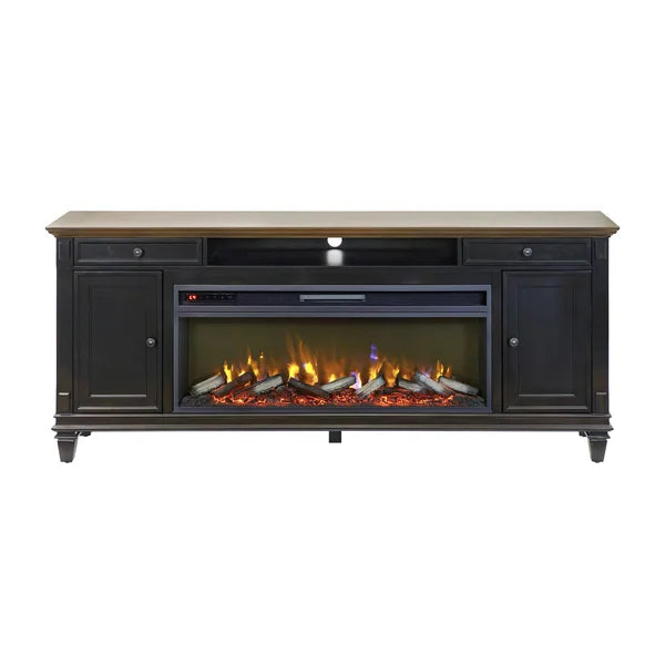 Harrington 75.5” TV Console with Electric Fireplace