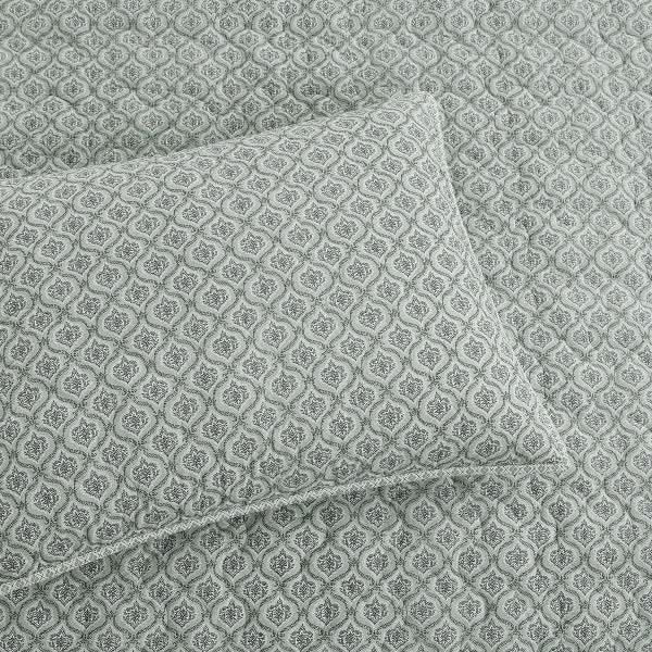 Caro Home 3-piece Cotton Quilt Set, Priya Sage