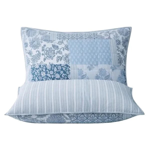 Caro Home 3 Piece Cotton Quilt Set, Mahika Patchwork