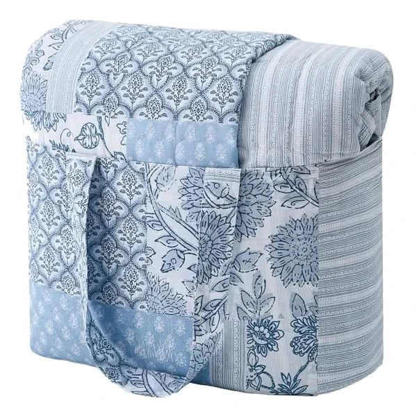 Caro Home 3 Piece Cotton Quilt Set, Mahika Patchwork