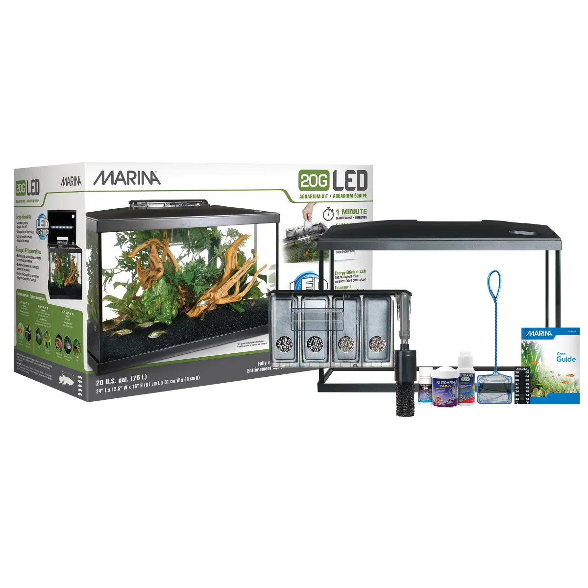 Marina 20 Gallon LED Aquarium Kit