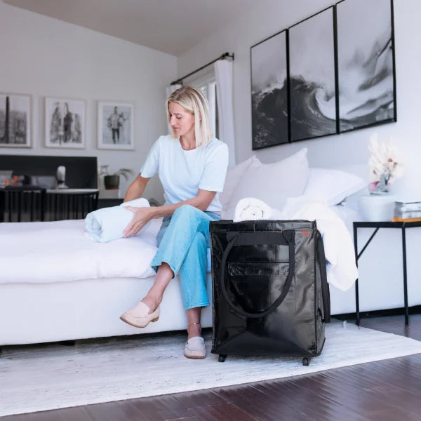 CleverMade Foldable Tote Bag on Wheels