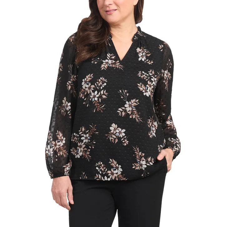 Hilary Radley Women's Long Sleeve Blouse