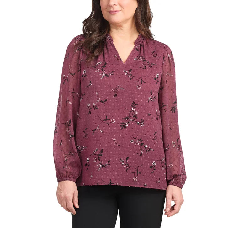 Hilary Radley Women's Long Sleeve Blouse