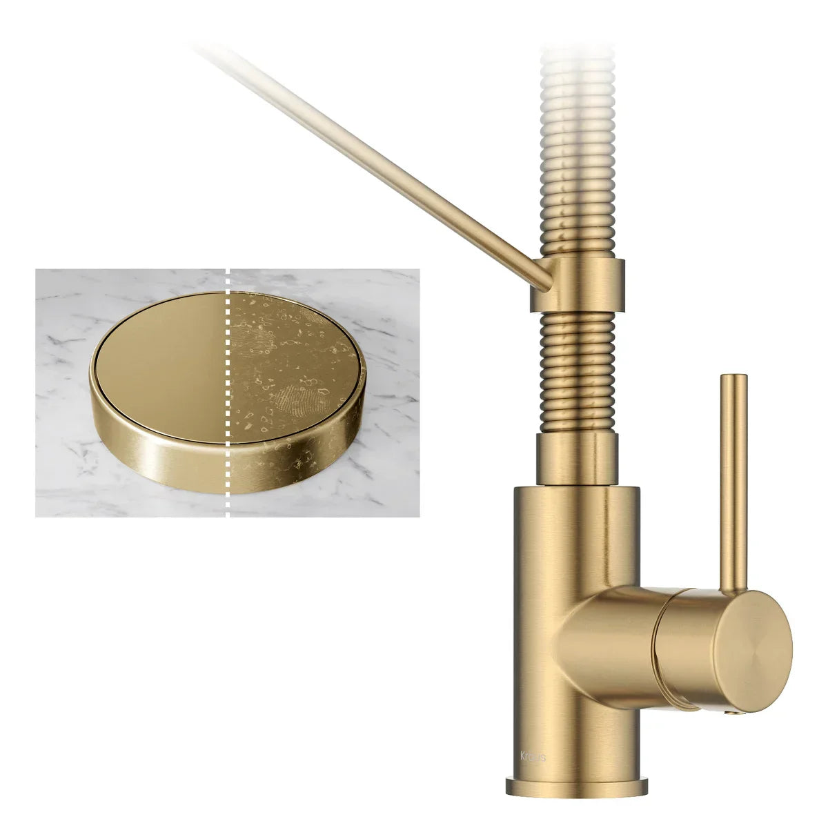 KRAUS 33" Top Mount Single Bowl Kitchen Sink with Commercial Pull Down Faucet