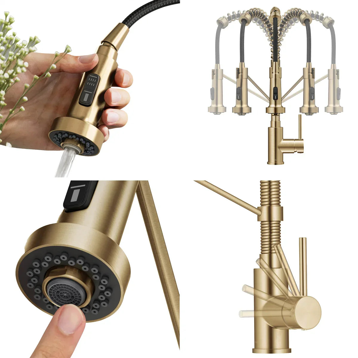 KRAUS 33" Top Mount Single Bowl Kitchen Sink with Commercial Pull Down Faucet