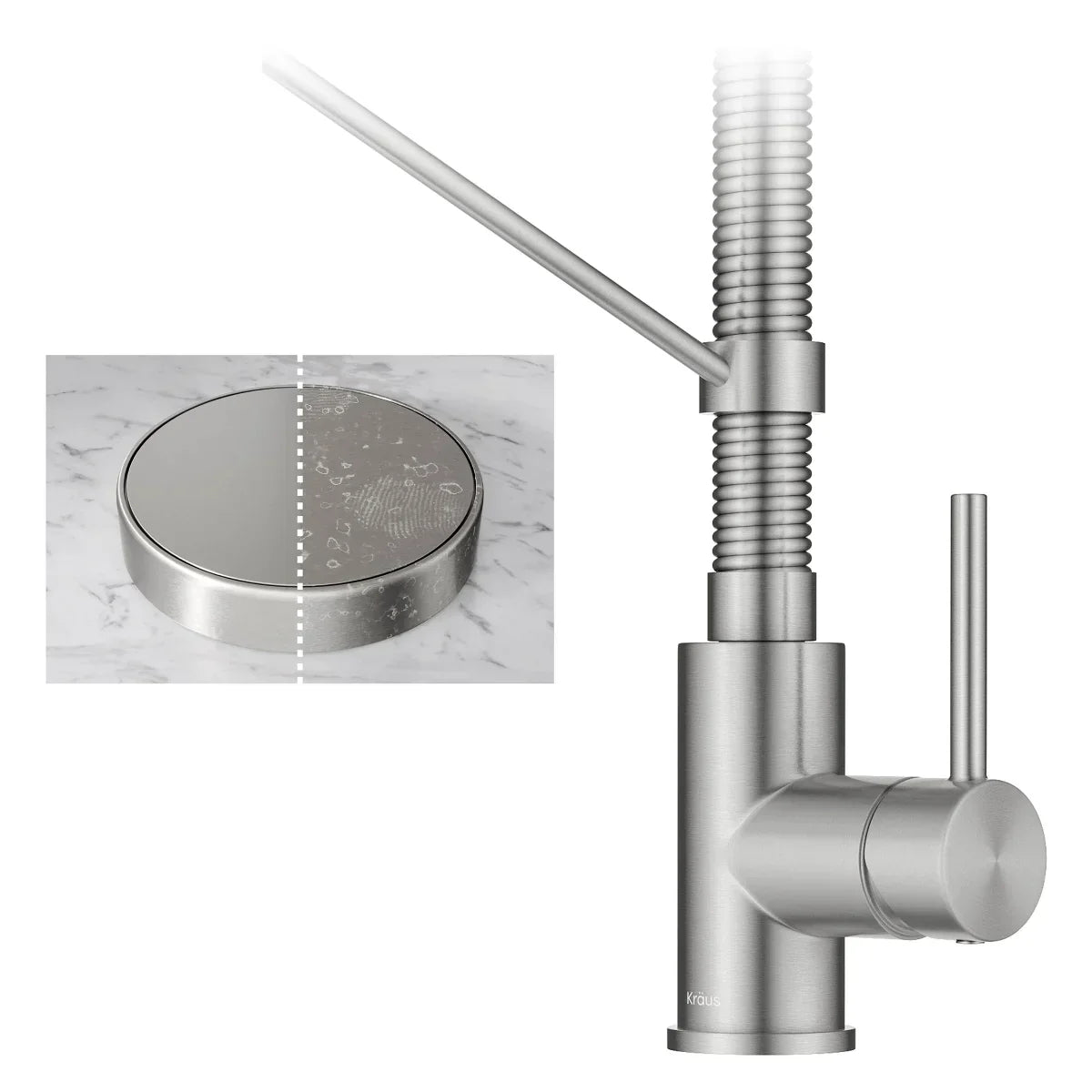 KRAUS 32” Undermount Single Bowl Kitchen Sink with Commercial Pull Down Faucet