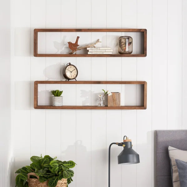 TRINITY Stackable Floating Box Shelf, 2-pack