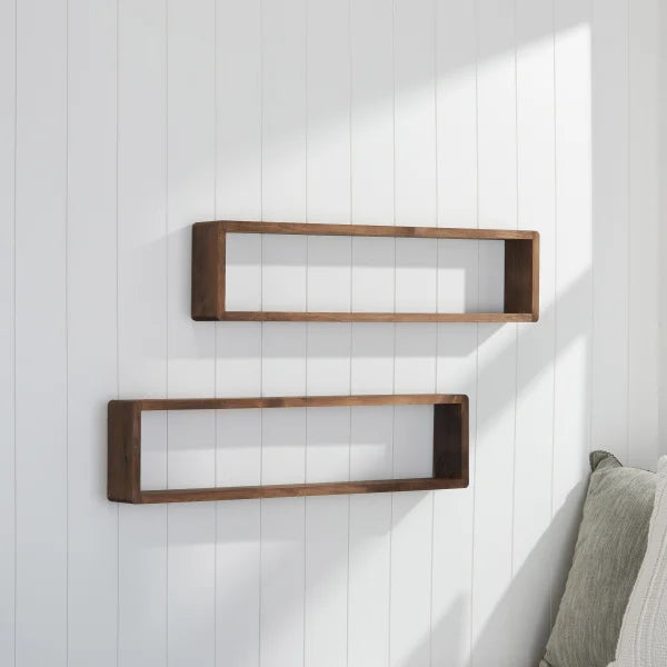 TRINITY Stackable Floating Box Shelf, 2-pack