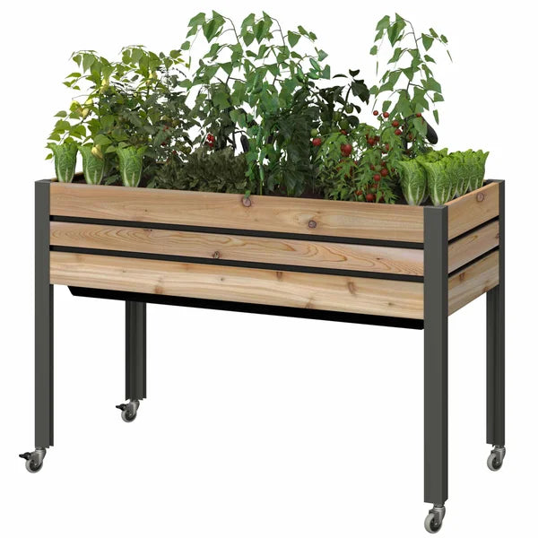 CedarCraft Self-watering Slat Planter 21" x 47" x 32"