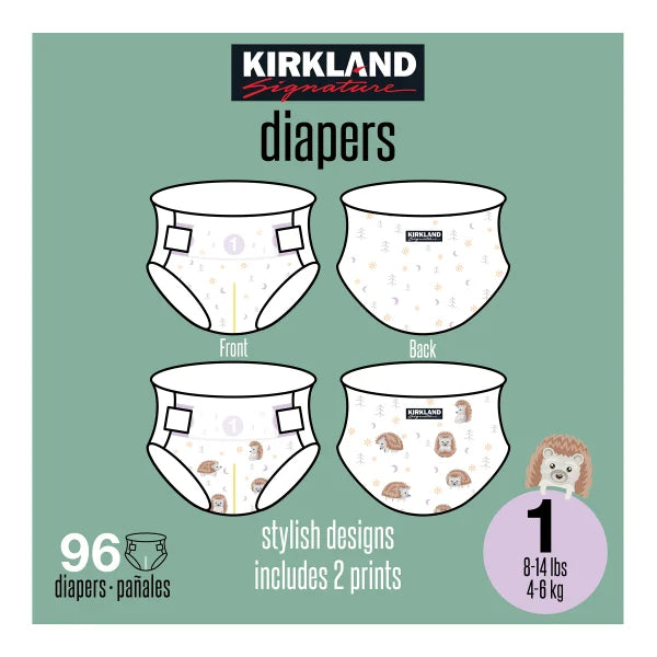 Kirkland Signature Diaper Size 1, 96-count