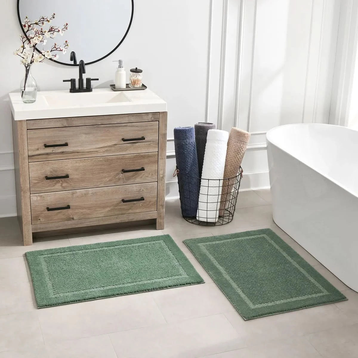 Purely Indulgent Bath Rugs, 2 Pack