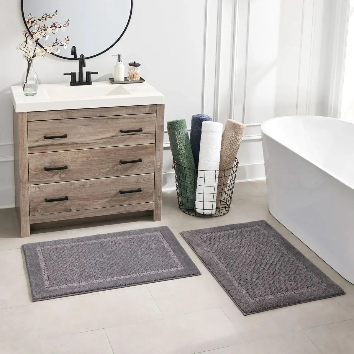 Purely Indulgent Bath Rugs, 2 Pack