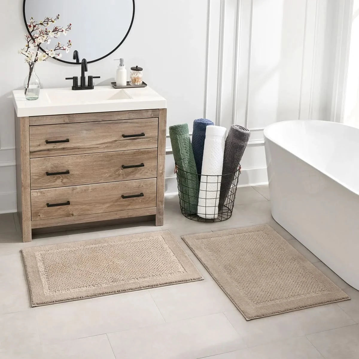 Purely Indulgent Bath Rugs, 2 Pack