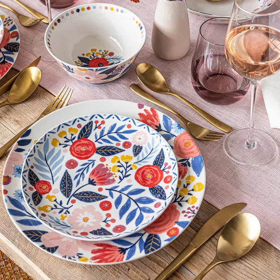 over&back Spring Garden 4-piece Dinner Plate Set by Jess Phoenix