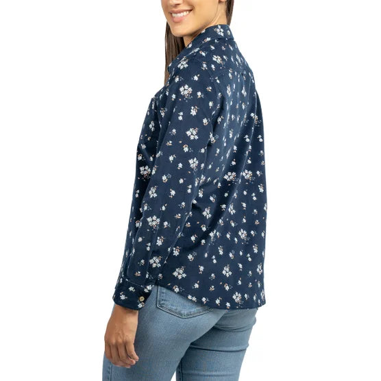 Women's Mini Corduroy Button Up Shirt