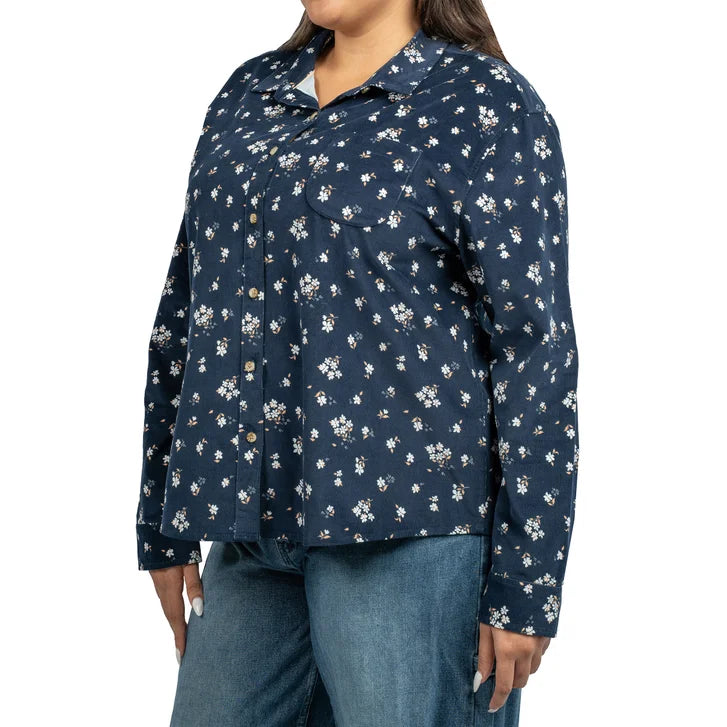 Jachs Girlfriend Women's Mini Corduroy Button Up Shirt