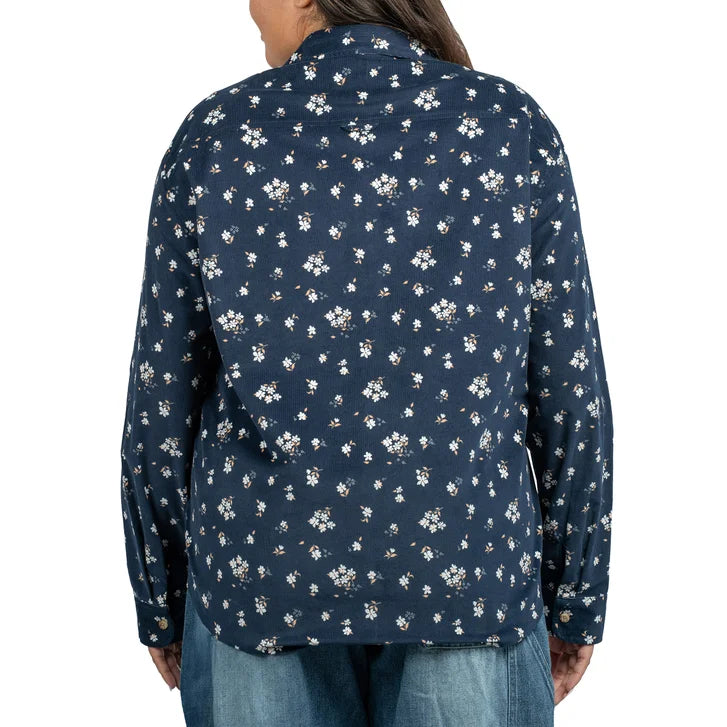 Jachs Girlfriend Women's Mini Corduroy Button Up Shirt