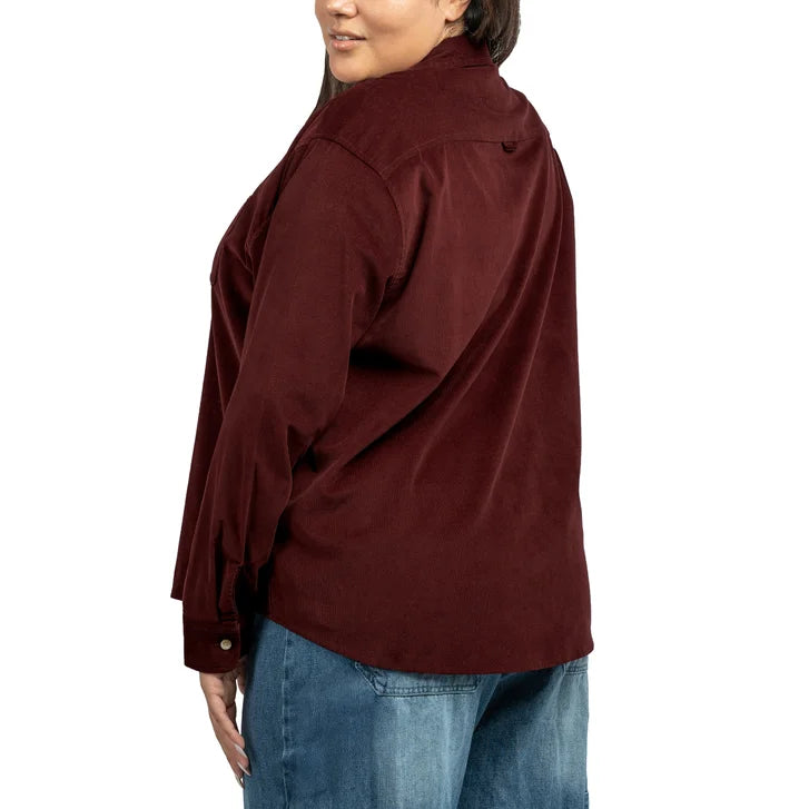 Jachs Girlfriend Women's Mini Corduroy Button Up Shirt