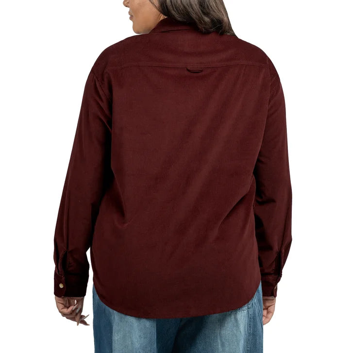 Jachs Girlfriend Women's Mini Corduroy Button Up Shirt