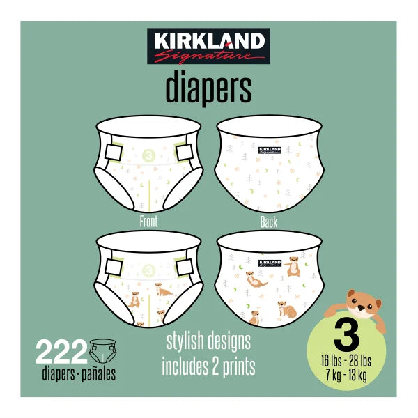 Kirkland Signature Diaper Sizes 3 - 6