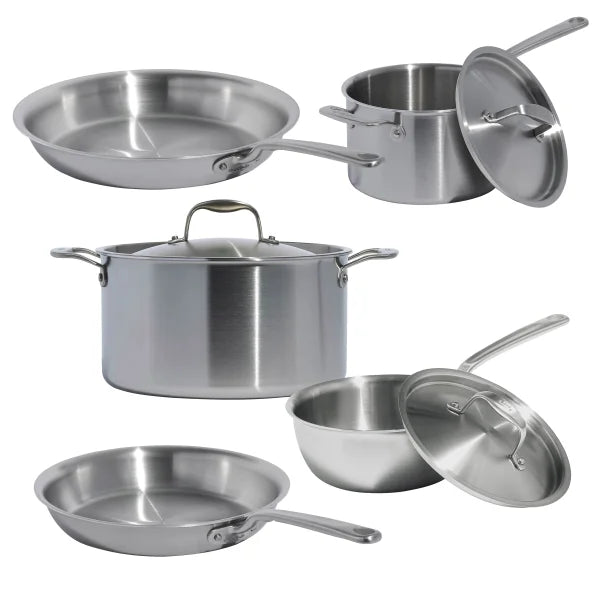 MADE IN 5-ply Stainless Steel 8-piece Cookware Set