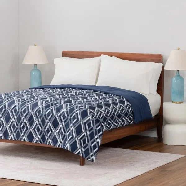 Herringbone Microfiber Down Alternative Blanket, Twin