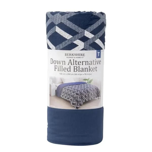 Herringbone Microfiber Down Alternative Blanket, Twin