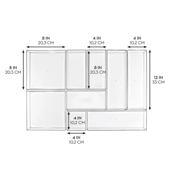 9-piece Drawer Organizer Set