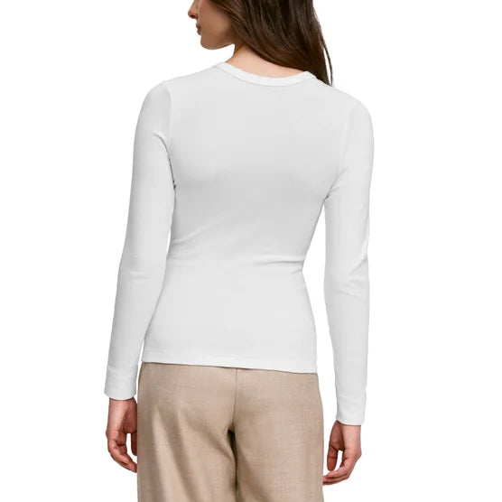 Banana Republic Women's Ribbed Crewneck Long Sleeve T-shirt, 2-pack