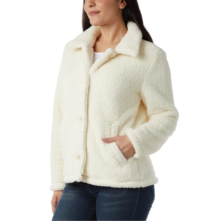 32 Degrees Women's Cozy Fleece Button Front Jacket