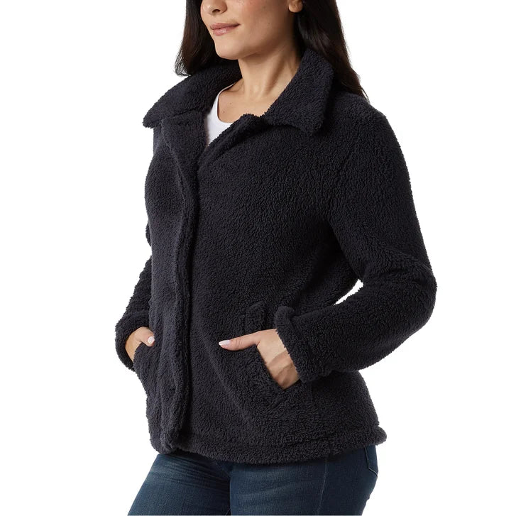 32 Degrees Women's Cozy Fleece Button Front Jacket